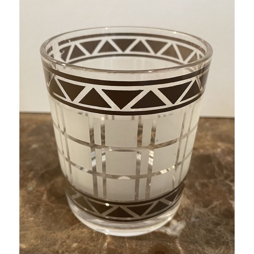 HJ Stotter 6 Acrylic Cups MCM Art Deco Old Fashioned Rock Glasses Frosted SET - Picture 15 of 16